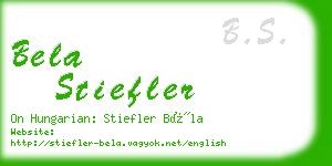 bela stiefler business card